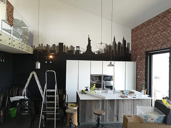 Pellicole decorative per pareti: realizzazione 3